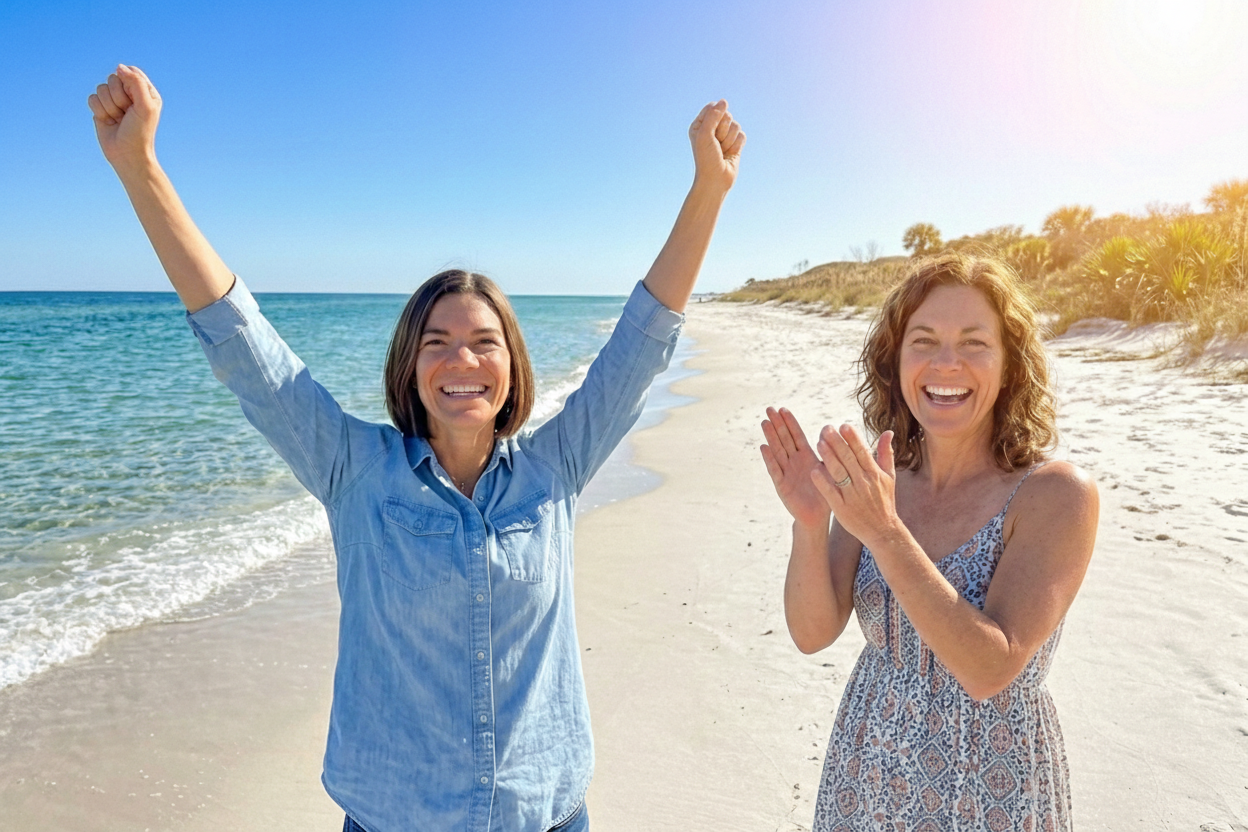 Happy clients on Panama City Beach
